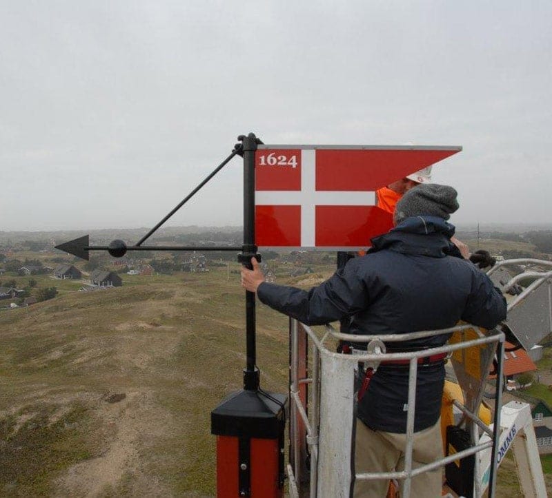 Ny vindfløj til Sømærket Æ Kåver